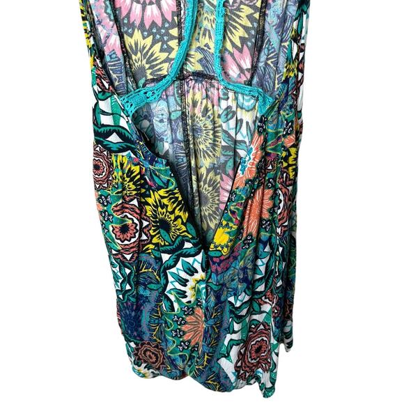 Hurley Romper Vibrant Floral with Crochet Details Size Small Youth - Picture 5 of 9